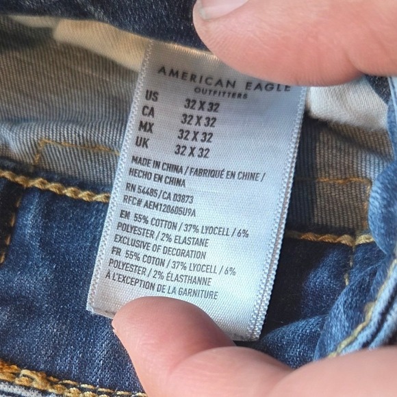 American Eagle Outfitters Men's Slim Fit Blue Wash Jeans Size 32x32 - Picture 2 of 12